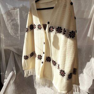 Baltic Cream Knit Cape